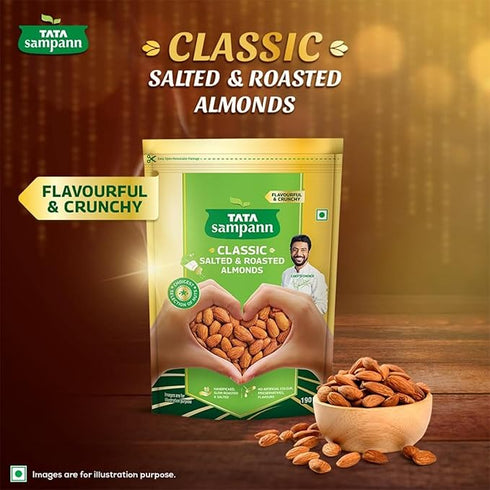 Tata Sampann Classic Salted & Roasted Almonds/Badam